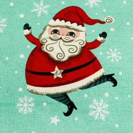 JOANNA PARKER JOHANNA PARKER SET OF 4 SANTA SNOWFLAKES CHRISTMAS PLACEMATS 13"X19" NEW-HTF