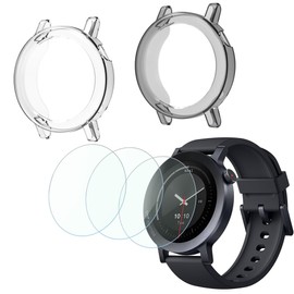 FCMEDZI Smartwatch Screen Protector Compatible for CMF Watch 3 Pro Case TPU Soft Frame Cover and Tempered Glass Protective Film (Pack of 3+2)