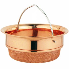 Nagao Drainage Strainer Pure Copper, 5.3 inches (13.4 cm), For Kitchen, Mesh Type, Shallow Type, Tsubamesanjo, Made in Japan