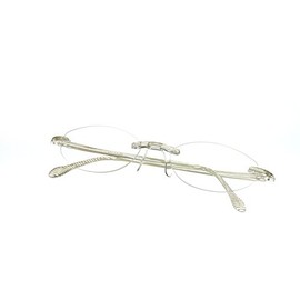 【軽量老眼鏡】エアリーダーソレイユ 紫外線99％以上カット アイマジン (度数+2.00, ホワイトストライプ)