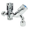 tecuro 22260 Combination Outlet Valve with Additional Device Connection Chrome-Plated