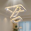 diisunbihuo Modern Crystal Chandeliers LED Square Chandelier Pendant Lights Chandelier