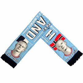 GIFTS 4 ALL New Erling Haaland City Striker Scarf, Haaland City & Norway Football Scarf, Erling Haaland Football Goal Machine Banner Scarf