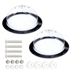 2-Pack 12.4" Acrylic Dog Fence Peek Window with Air Holes