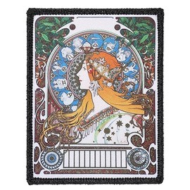 Patch Shop Dongri Alphonse Mucha Cross Transfer Airsoft Patch Removable (Velcro and Velcro Compatible) Velcro A0528 (Zodiac Sign)