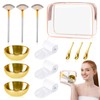 13 Pcs Esthetician Supplies 3 Gold Bowls Stainless Steel 3
