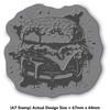 'Grunge Burger' Rubber Stamp - Unmounted Design for Crafting &