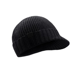 FDGGT 1 x Knitted Hat, Soft Warm Hat, Windproof Hat, Simple Knitted Hat, Clothing Accessories, black