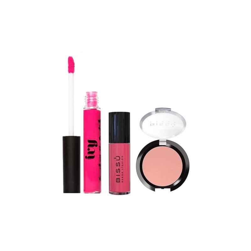 Kit Maquillaje Incluye Rubor Liquido, Rubor en Polvo Bissu y