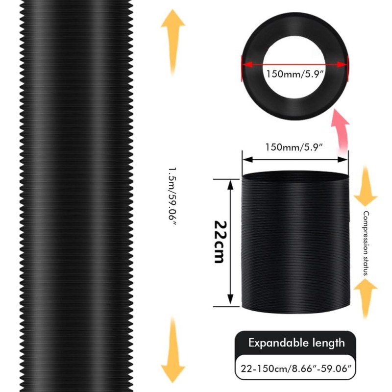 Exhaust Hose Flexible for Mobile Air Conditioning Devices Tumble Dryer