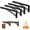 16-Inch Foldable Brackets for DIY Folding Shelves or Tables, L