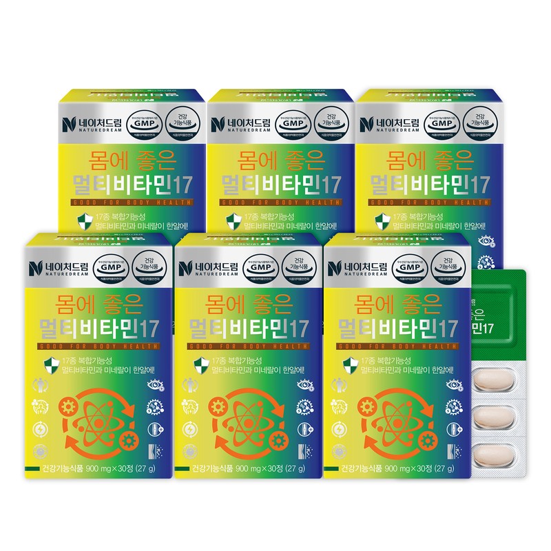 Nature Dream Healthy Multivitamins 17 Multivitamins 30 tablets, 6 pcs,