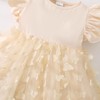 TENTIDE Baby Girl Butterfly Dress Tulle Dress Summer Ruffle Sleeveless