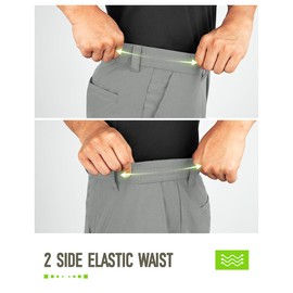 33,000ft Men's Golf Shorts 9" Dry Fit Stretch Golf Short UPF 50+ Lightweight Flat Front Golf Shorts with Pockets