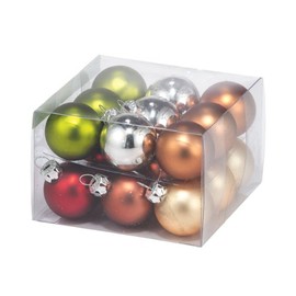 Department 56 Winter's Lodge Mini Glass Ornaments, 3.5 inch (Set of 18)