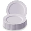 Silver Spoons DISPOSABLE DINNERWARE PLATES | White | 10 Salad