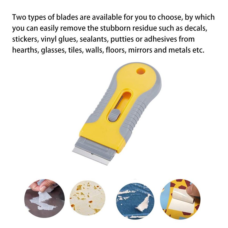 WEGAZ-2 Pack Razor Blade Scraper with 100 Extra carbon steel