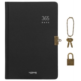 ITODA 365 Days Secret Diary Lockable Notebook A5 Password Notepad Daily Planner Journal Memo Pad Blank Page Sketchbook Bullet Travel Journal Drawing Writing Doodling Dairy Scrapbook with Code Lock
