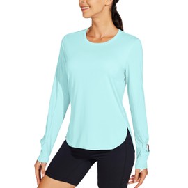 Willit Women's Sun Shirts UPF 50+ SPF Long Sleeve Hiking Lightweight Quick Dry UV Protection Outdoor Green XXL