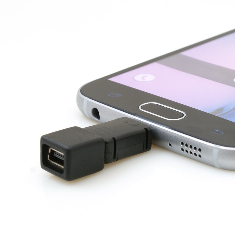 System-S Micro USB (Male) to Mini USB (Female) Adapter Plug