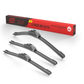 BERG REGEN® - Escobillas de limpiaparabrisas de silicona de 16 pulgadas + 14 pulgadas + 14 pulgadas de repuesto para Toyota FJ Cruiser 2014 2013 2012 2011 2010 2009 2008 2007 de calidad OEM para todas