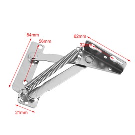 GOTOTOP up and over hinges Cabinet Door Hinge Spring Hinges 80° Cupboard Stay Lift Up Soft Close Stainless Steel Folding Furniture Sofa Bed Spring Hinges
