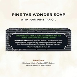 The Grandpa Soap Company Pine Tar Soap - 3.25 oz Bar (6 Pack)