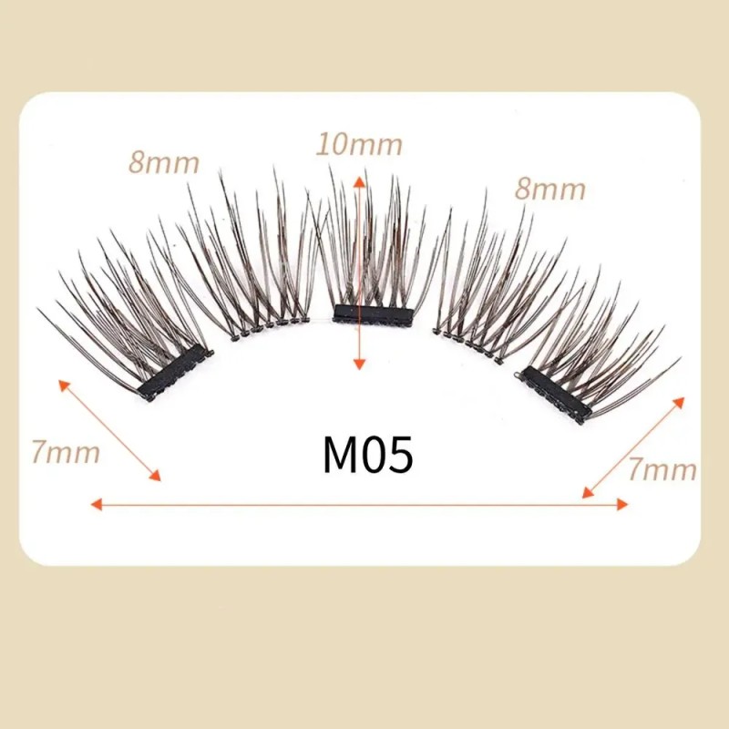 Kit De Pestañas Postizas Magnéticas Con Clip 2 Pares