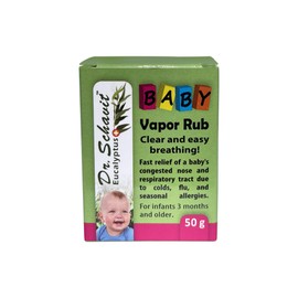 DR. SCHAVIT Baby Soothing Chest Rub. Vapor Rub – Nasal Congestion Balm for Infant, Baby, Toddler – Natural Healing Nose Congestion Relief, Colds, Flu – Herbal Eucalyptus, Menthol, Thyme (1.7oz)