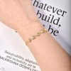TIMEFASHION 4mm Heart Moissanite Lin Bracelet for Women (Gold)