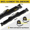 Kbiykuy Heavyweight Toe Alignment Tool, Black Wheel Alignment Tool, Wheel