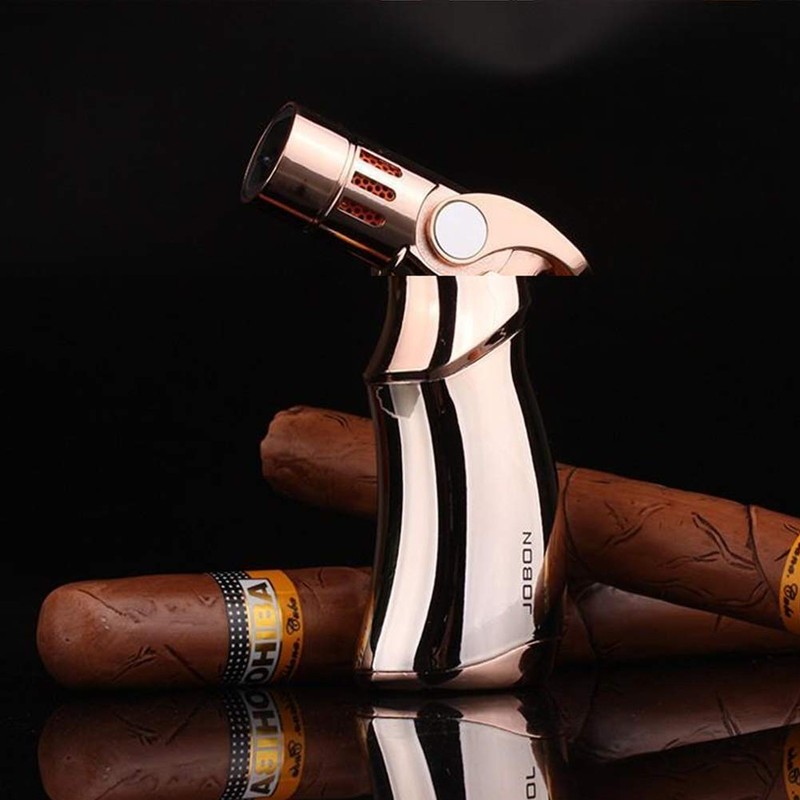 Torch Lighter 4 Jet Flame Refillable Butane Cigar Lighter Adjustable