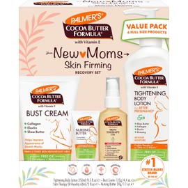Skin Recovery Set for New Moms from Palmer's Cocoa Butter Formula Skincare Essentials for After Pregnancy Care Free of Parabens & Phthalates 4 Piece Kit
