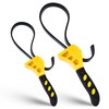 Strap Wrench Set, 2Pcs Adjustable Rubber Strap Wrench, Oil Filter