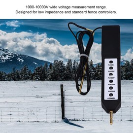 plplaaoo Electric Fence Voltage Tester, Voltage Tester Indicator Lights, Waterproof Fence Tester, Fence Tester, Electric Fence Beeper, Digital Portable 10 kV Tool with 6-Piece Light for the