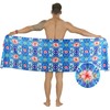 HAPPY BAY Men's Swimwear Pareo Beach Summer Short Sarong, Rainbow,