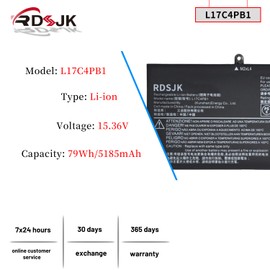 L17C4PB1 L17M4PB1 Laptop Battery for Lenovo IdeaPad 720S-15 720S-15IKB 720S-151KB 720S Touch-15IKB V730-15 V730-15-IFI V730-15-ISE 720S-15IKB 81AC Series 5B10P35082 5B10P35083 5B10P35084 15.36V 79Wh