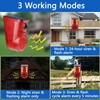 QXMH Solar Outdoor Motion Sensor Alarm: 110db Siren Sound,6 LEDs
