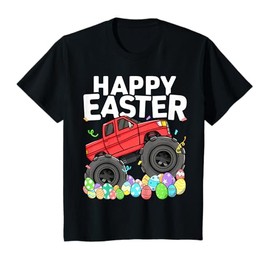 Kids Boys Happy Easter Monster Truck Easter Eggs Toddler Girls T-Shirt