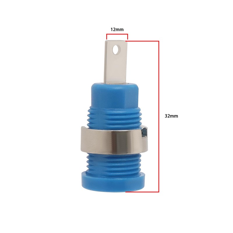ECSiNG 10pcs 4mm Banana Plug 30V-60V 32A Panel Banana Test