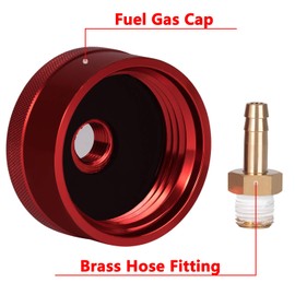 Bonbo Fuel Gas Cap with Brass Hose for Honda EU2200i EU1000i EU2000i EU3000i Handi, Champion 2000watt, Westinghouse 2200watt WH2200iXLT Generators, Upgrade Extended Run (Red)