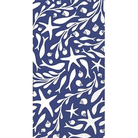 IHR Ideal Home Range Dinner Napkins Kate Nelligan Disposable 3-Ply Paper Hand Towels, 8.5" x 4.5", Tidepool, 16-Count