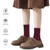 DOOVID - Calcetines de algodón con volantes para mujer, calcetines