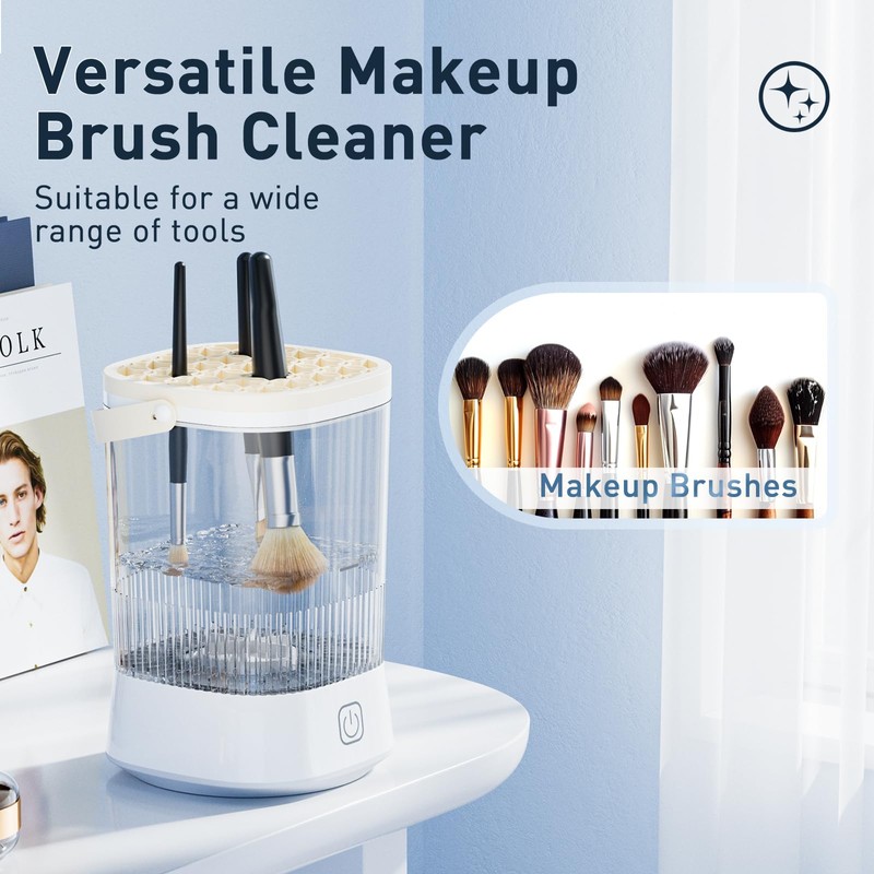 Electric Makeup Brush Cleaner - 9000 RPM Makeup Brush Cleaning