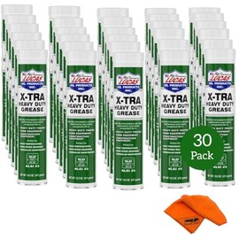 Lucas X-TRA Heavy Duty Grease, 30 Pack, Waterproof & High Temp Grease for Metal Surfaces w/Torque Towel to Clean Hands