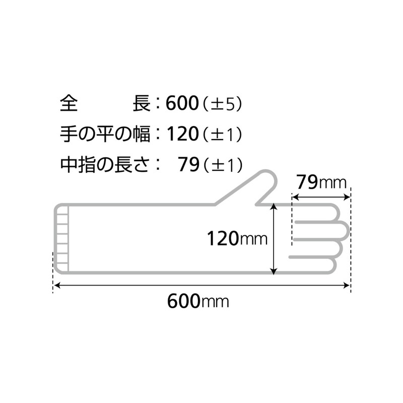 Quinn Polyethylene Long Gloves, 6 Pieces, One Size Fits Most
