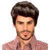 Rick Brown Wig for Hair Accessory Fancy Dress