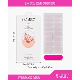JUKOTA Nagelfolie Gel Nagelfolien,Selbstklebend UV-lichthärtende Nail Sticker,Nageldesign Zubehör,DIY Nageldekoration für Mädchen und Frauen(Rosa)