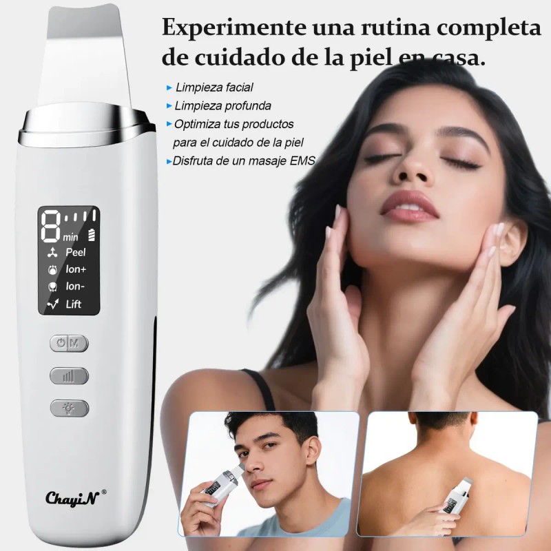 Limpiador Facial Limpieza Eléctrico Ultrasónica Scrubber