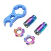 RISK 7pcs Titanium Alloy Bicycle Presta Valve Cap Strong Hardness